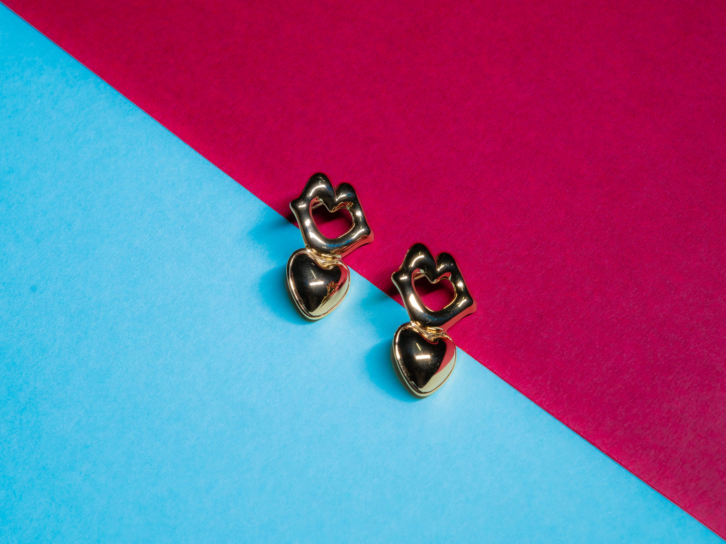 Lips & Heart Shaped Earring