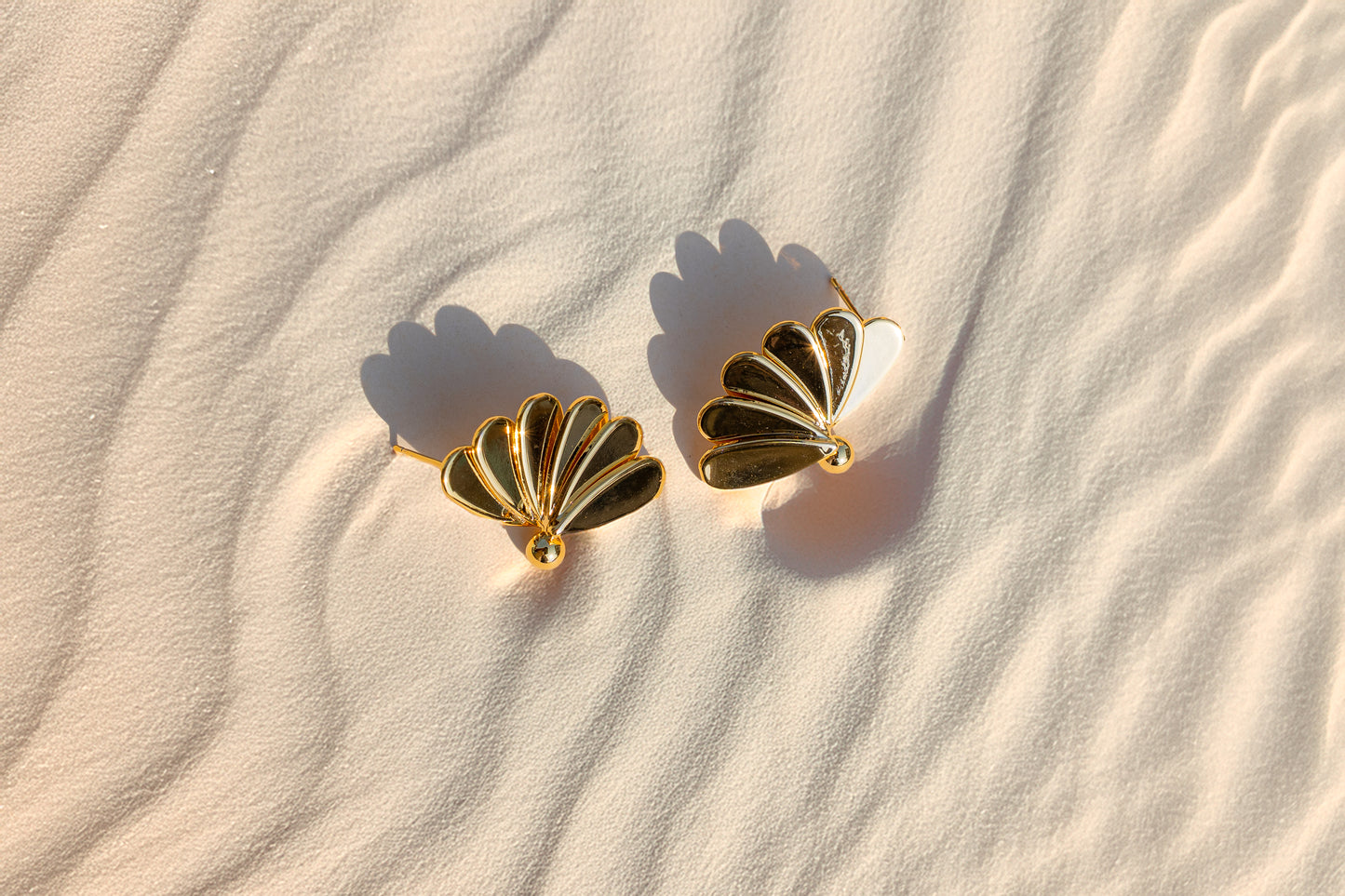 Golden Dune Shell Earrings