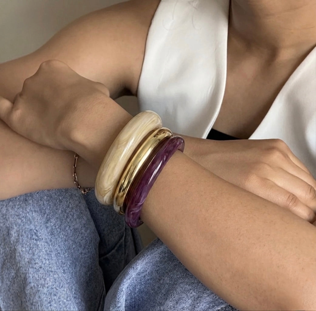 Plum & Cream Trio Stack
