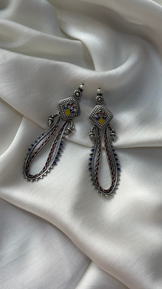 Tribal Noor Enamel Danglers