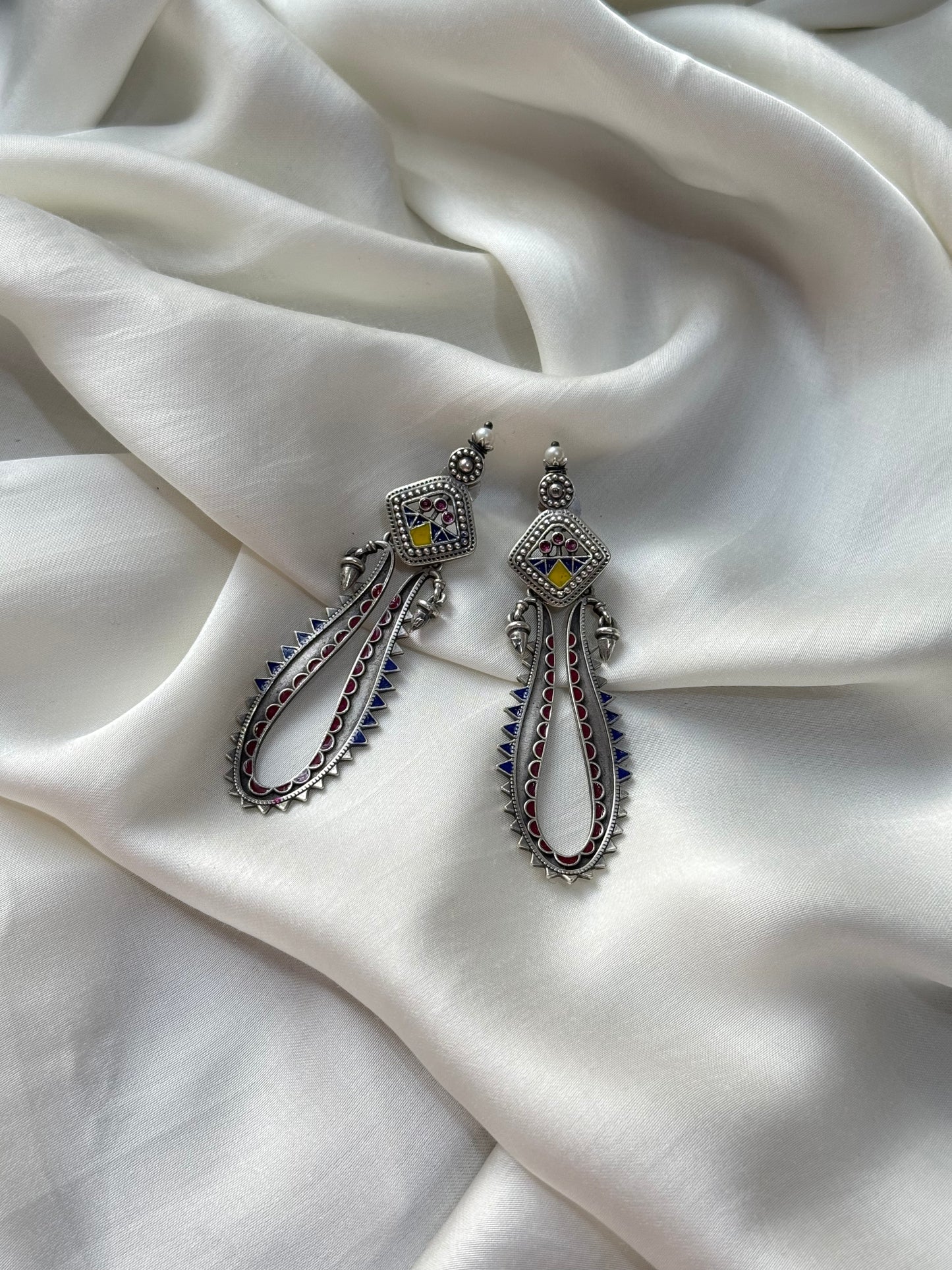 Tribal Noor Enamel Danglers