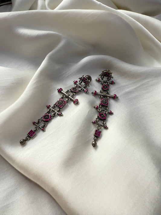 Rangvat Tribal Bar Earrings