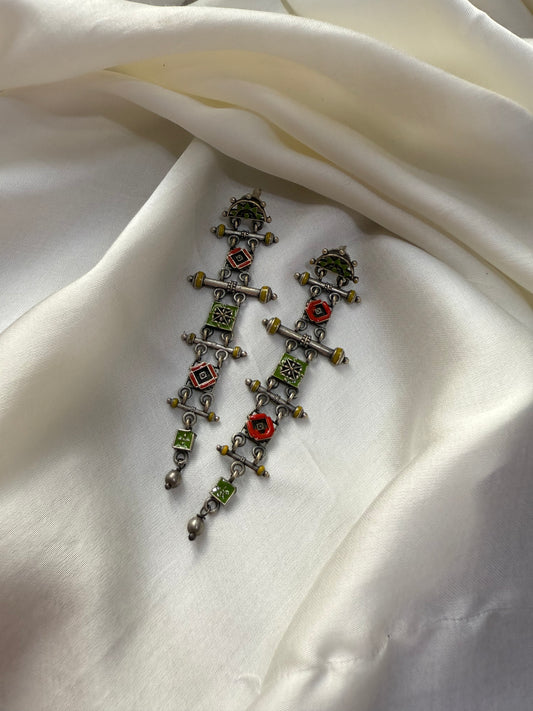 Rangrika Tribal Long Earrings