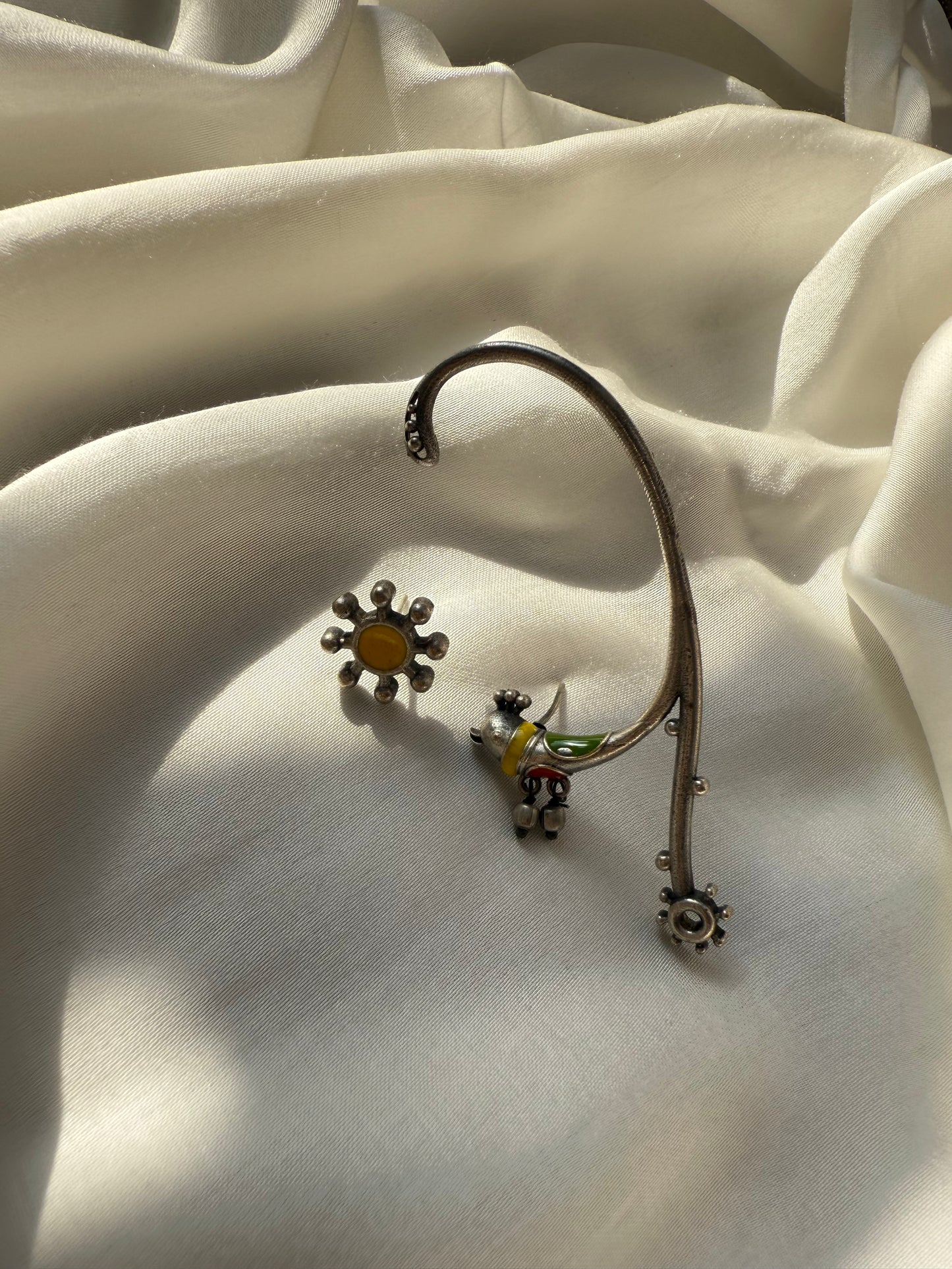 The Silver Bloom & Bird Danglers