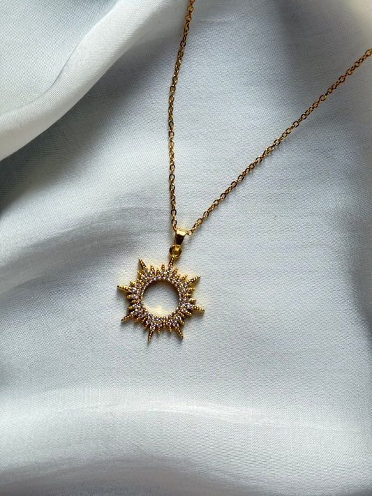 Dazzling Crystal Sunburst Chain