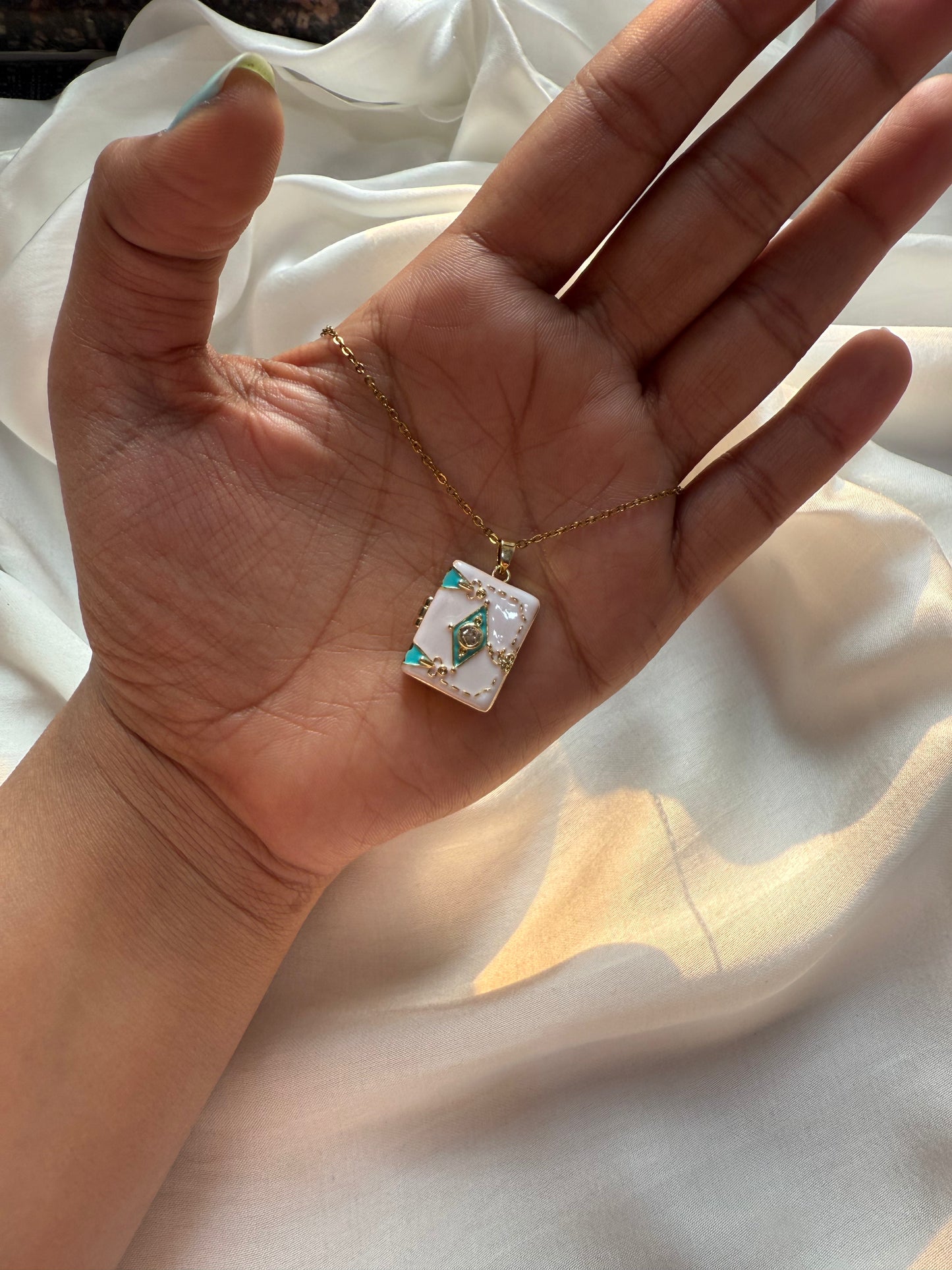 Classic Square Photo Locket Necklace
