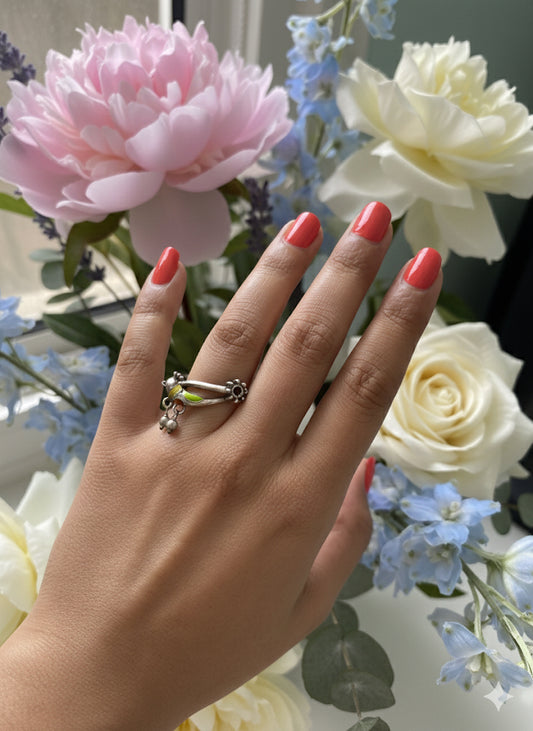 Peacock Leaf Ring