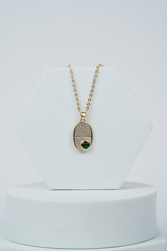 Emerald Eclipse Statement Necklace
