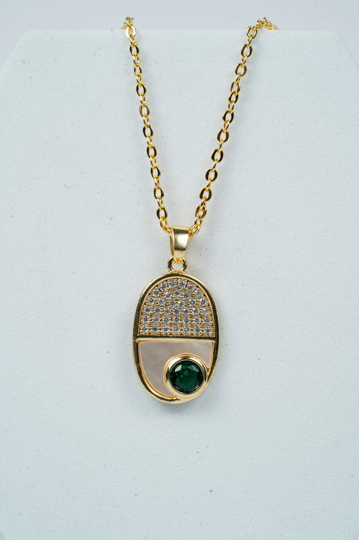 Emerald Eclipse Statement Necklace