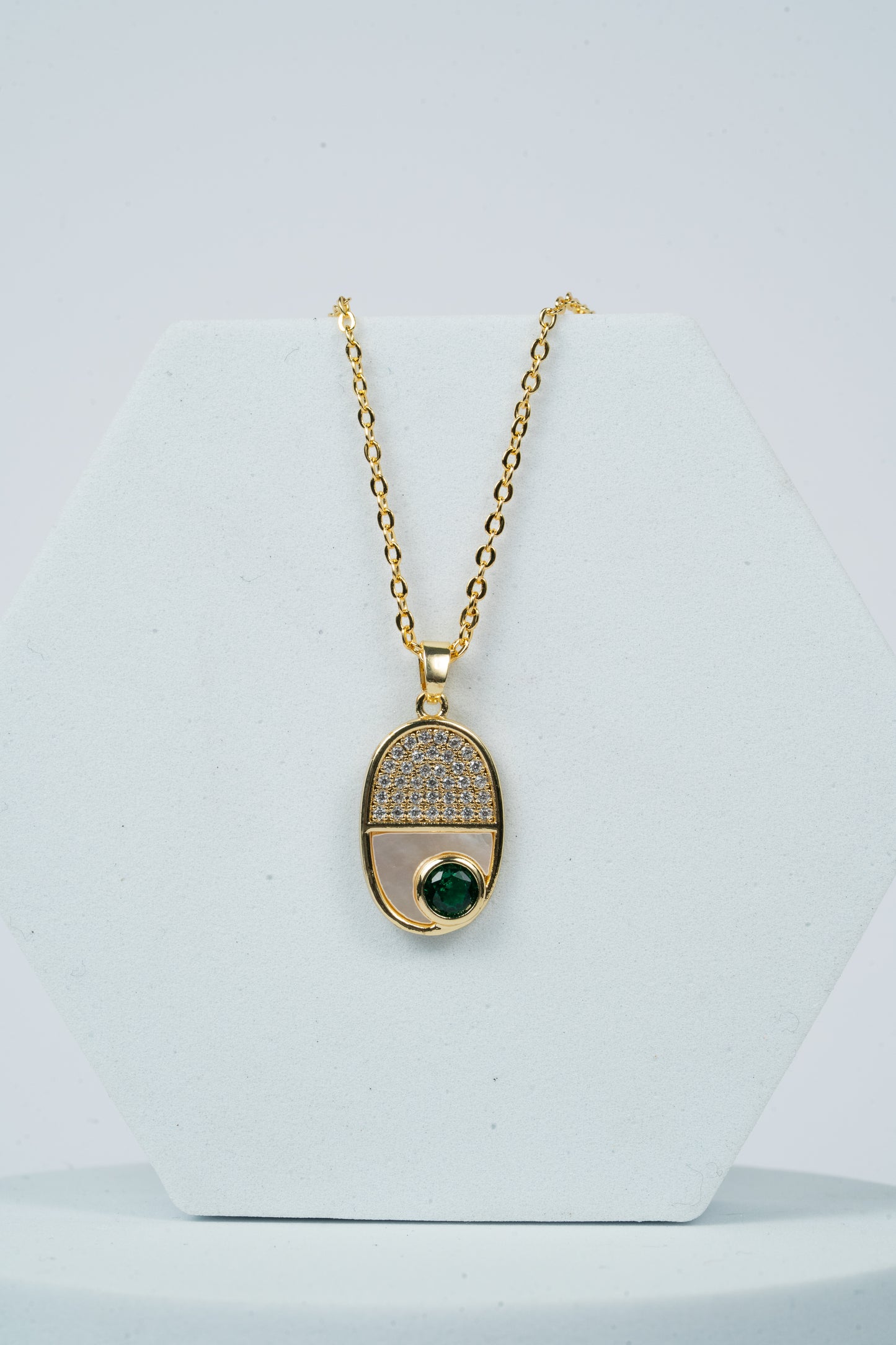 Emerald Eclipse Statement Necklace