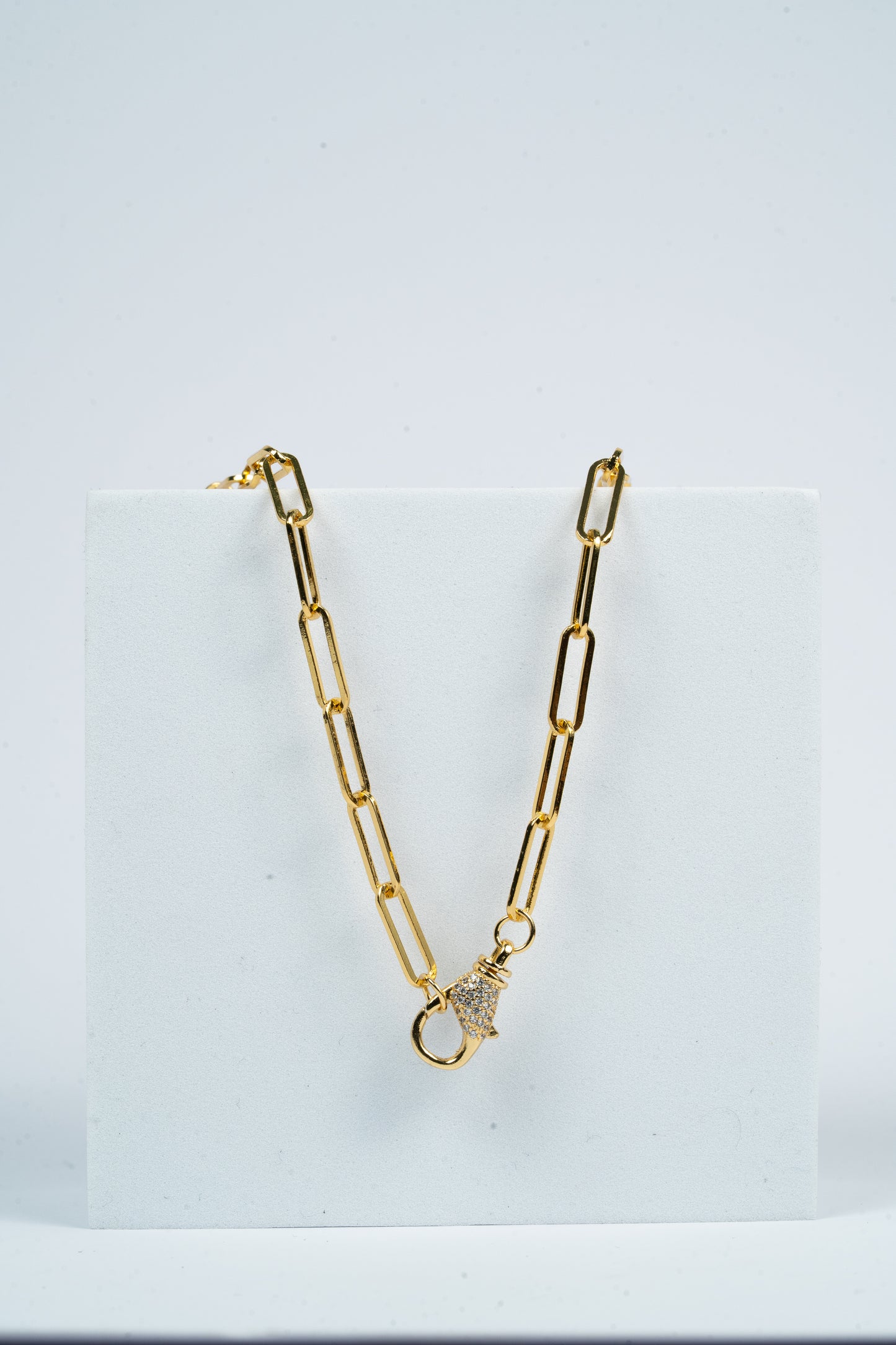 DiamondLock Bold Link Necklace