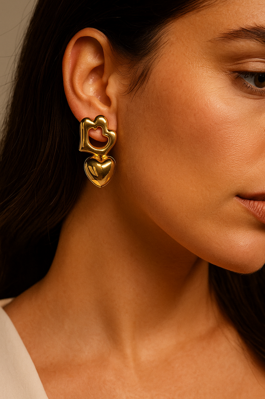 Lips & Heart Shaped Earring