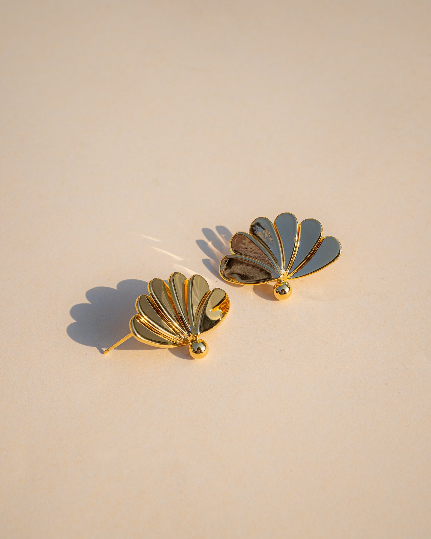 Golden Dune Shell Earrings