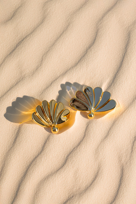 Golden Dune Shell Earrings