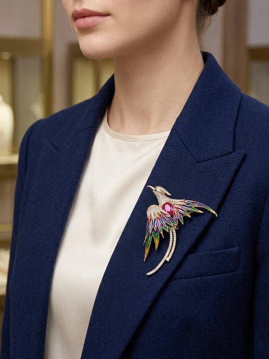 Firebird Flight Brooch