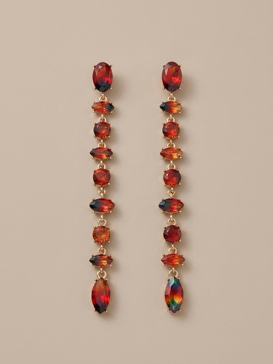 Amber Ember Drops Earrings