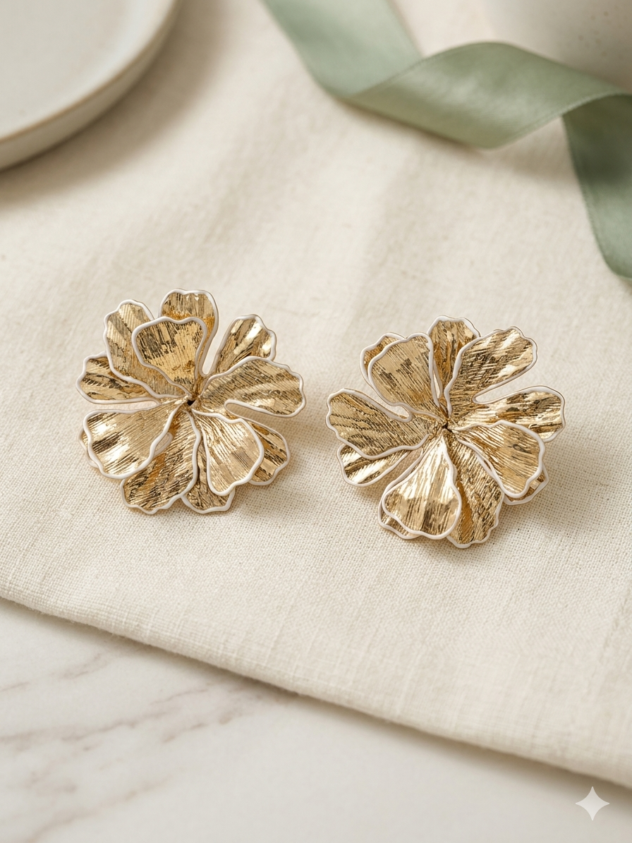 Gilded Petal Studs