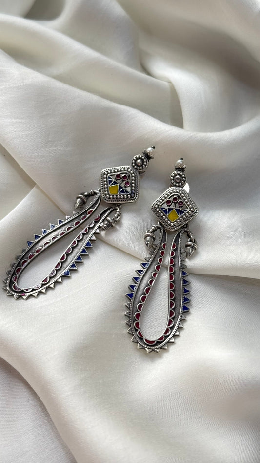 Tribal Noor Enamel Danglers
