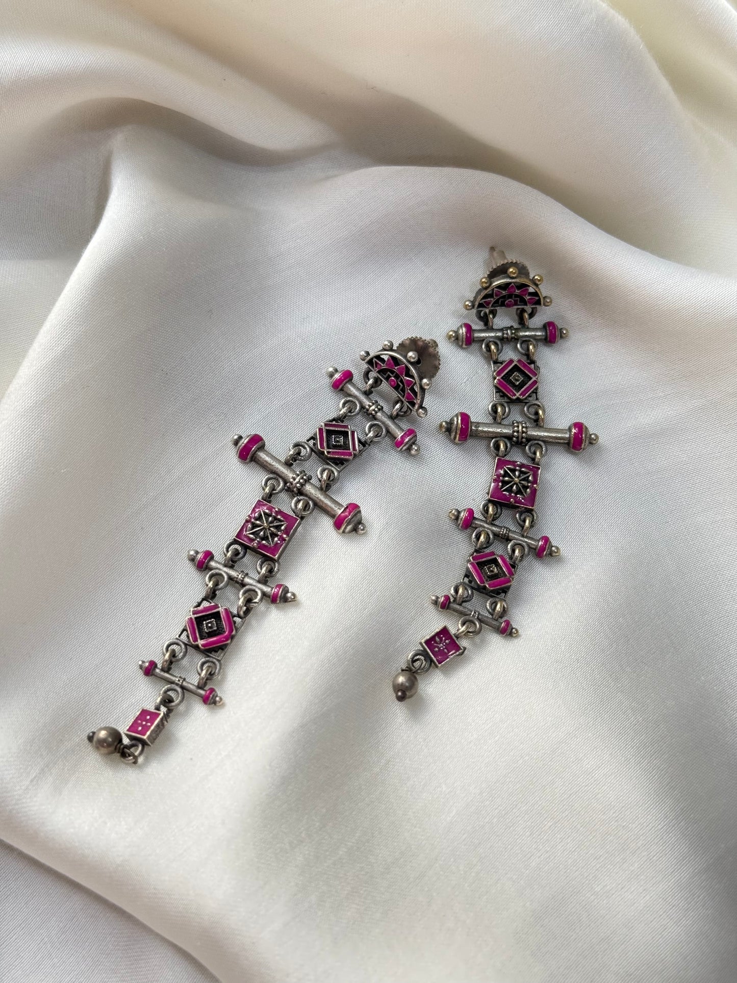 Rangvat Tribal Bar Earrings