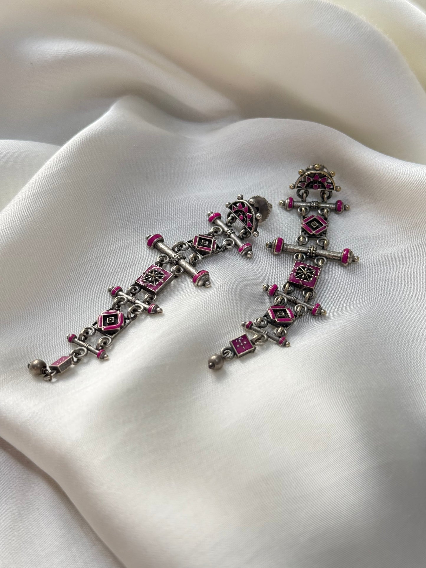 Rangvat Tribal Bar Earrings