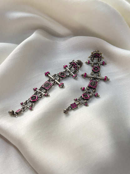 Rangvat Tribal Bar Earrings