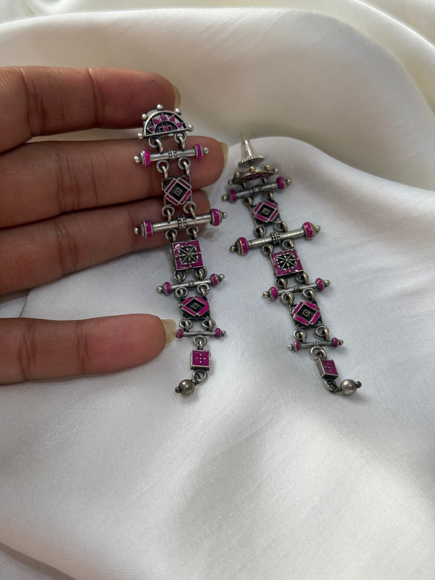 Rangvat Tribal Bar Earrings