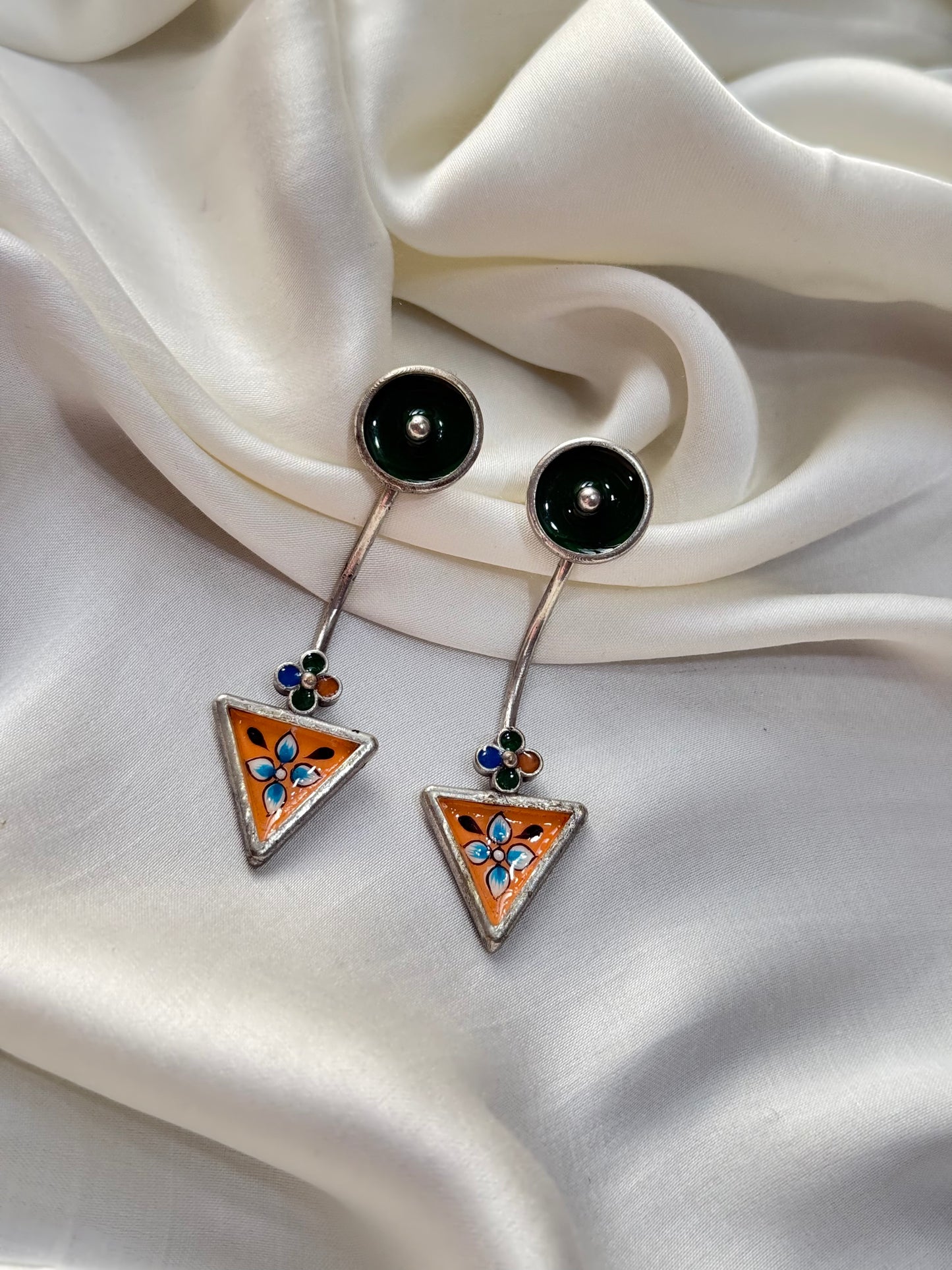 Ziva Triangle Drop Earrings