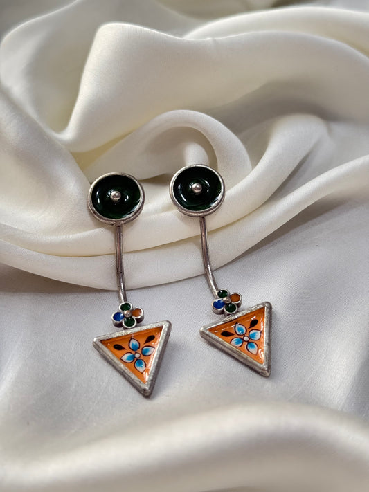 Ziva Triangle Drop Earrings