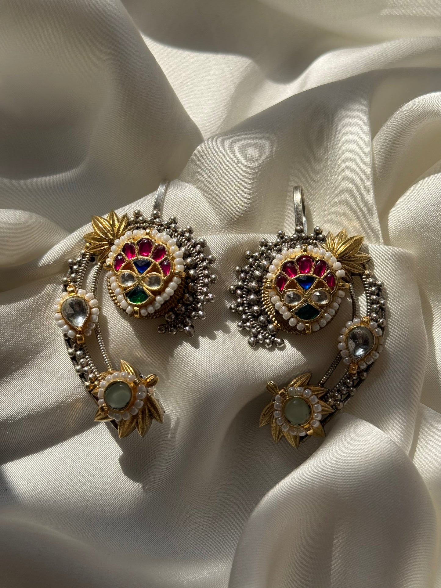 Heritage Multi-Stone Kundan Climbers