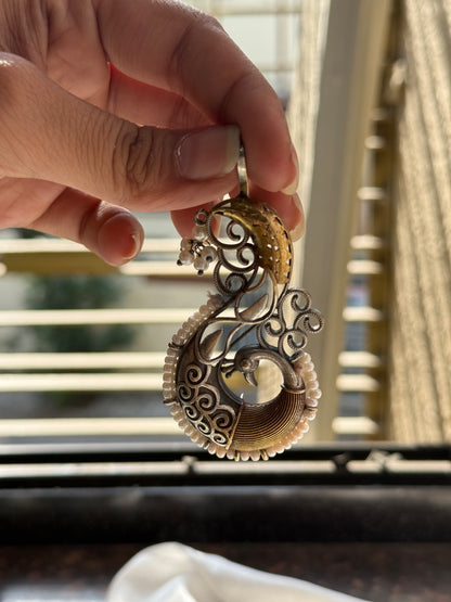 Antique Dual-Tone Filigree Earrings