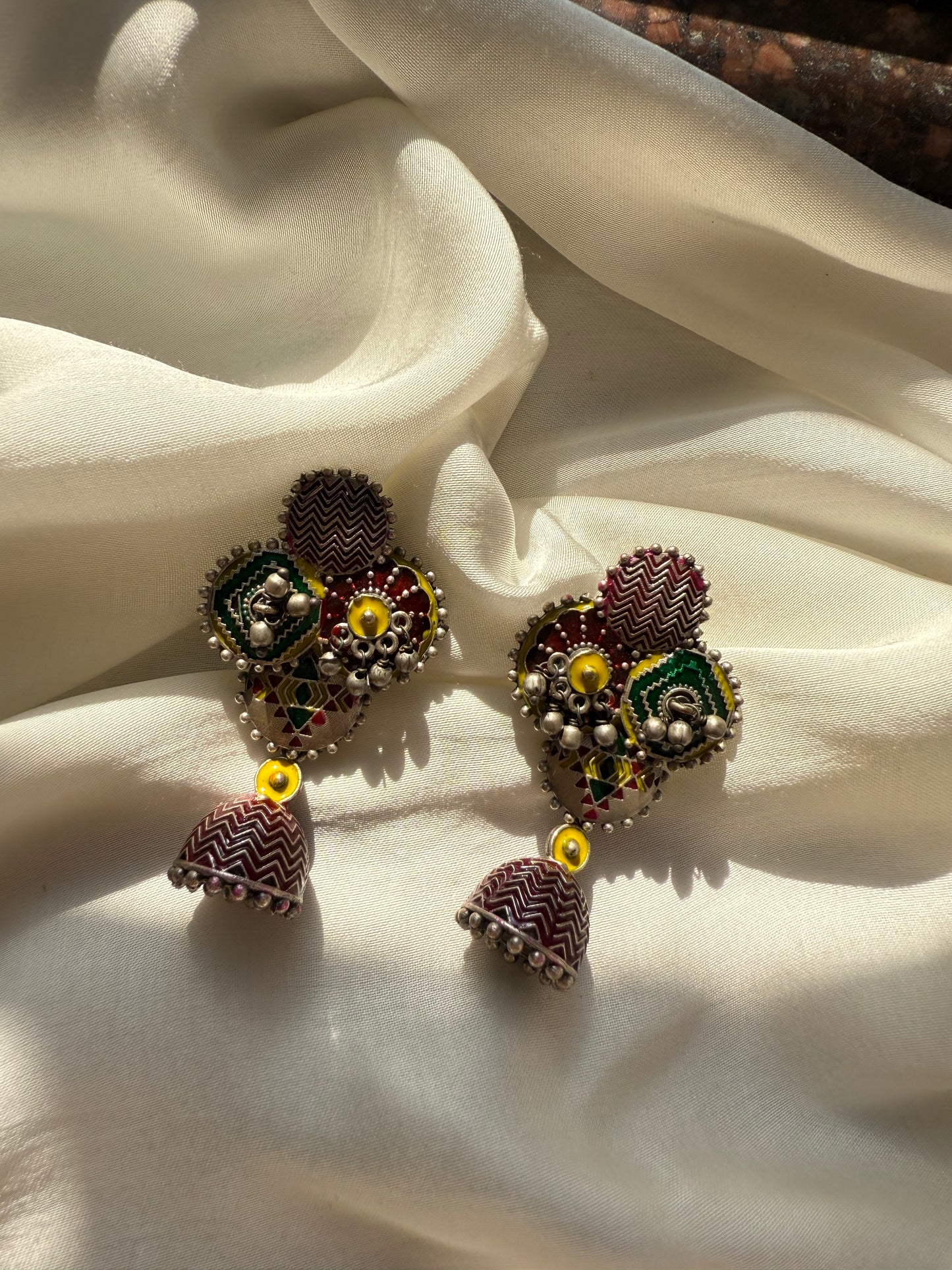 The Bohemian Mosaic Jhumka Drops