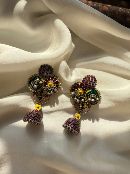 The Bohemian Mosaic Jhumka Drops