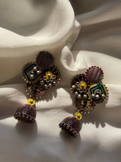 The Bohemian Mosaic Jhumka Drops