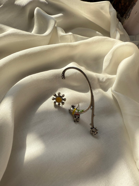 The Silver Bloom & Bird Danglers