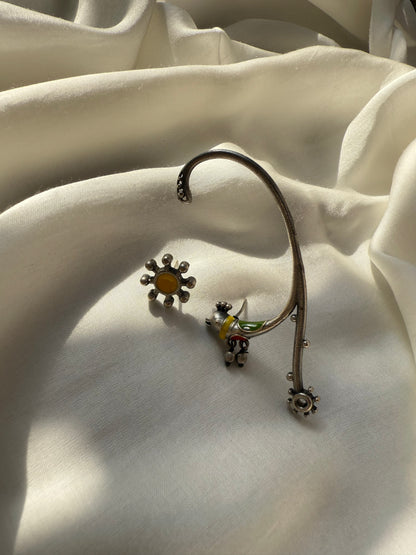The Silver Bloom & Bird Danglers