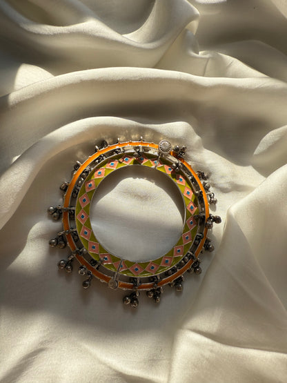Sunshine Orange Enamel Bangle