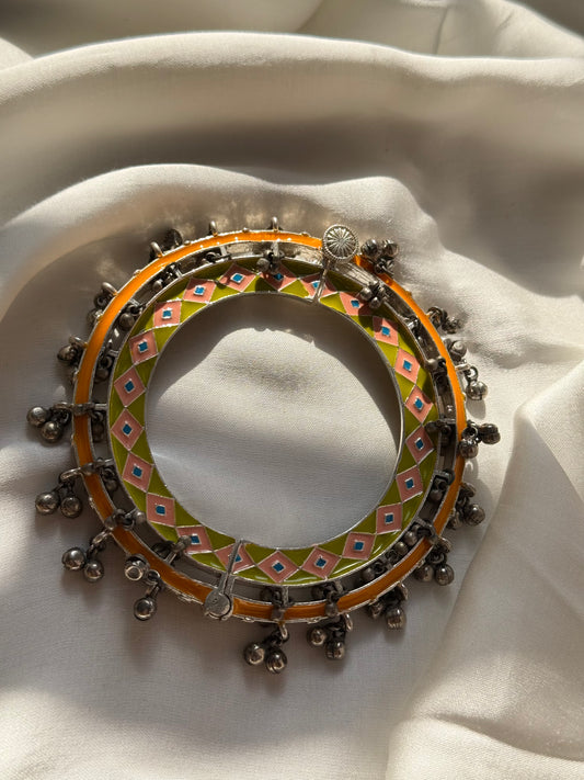 Sunshine Orange Enamel Bangle