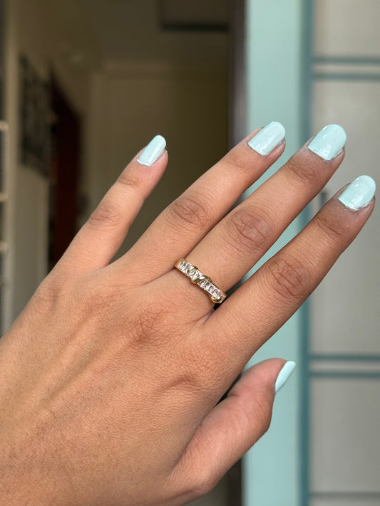 Contemporary Eternity Stacker Ring