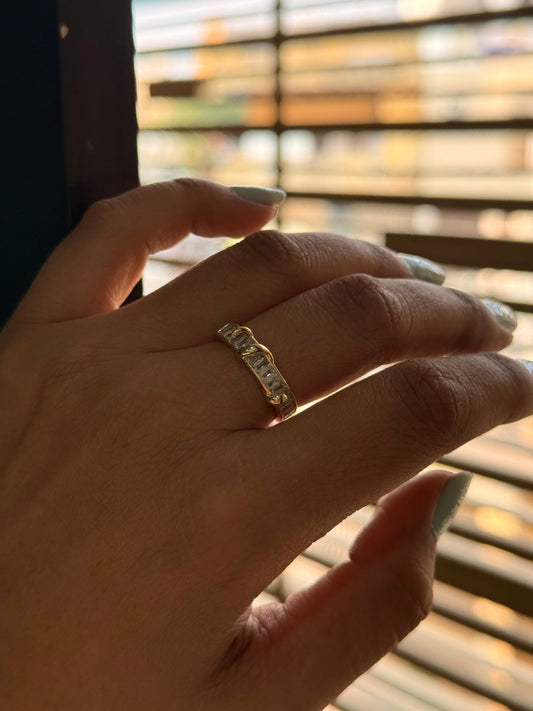 Contemporary Eternity Stacker Ring