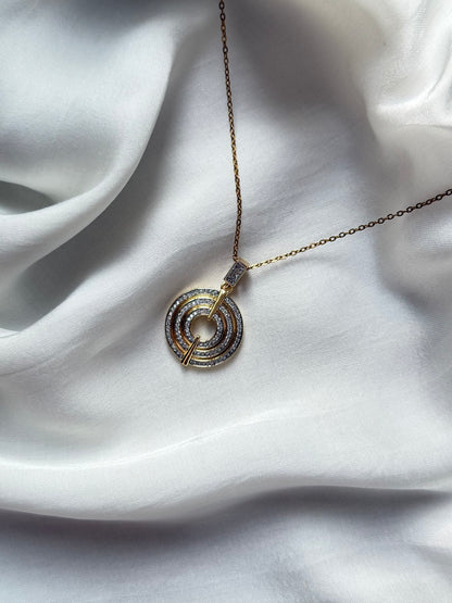 Golden Triple Halo Statement Chain