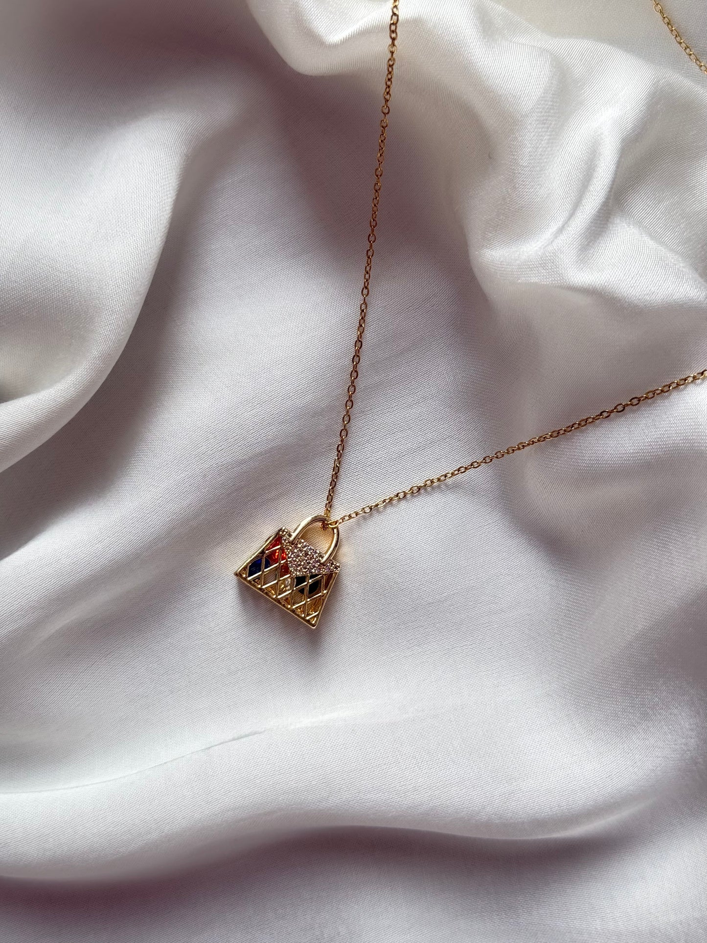 Dainty Crystal Handbag Pendant