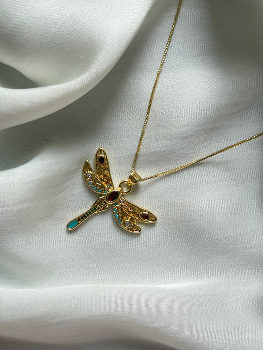 Celestial Flight Dragonfly Necklace