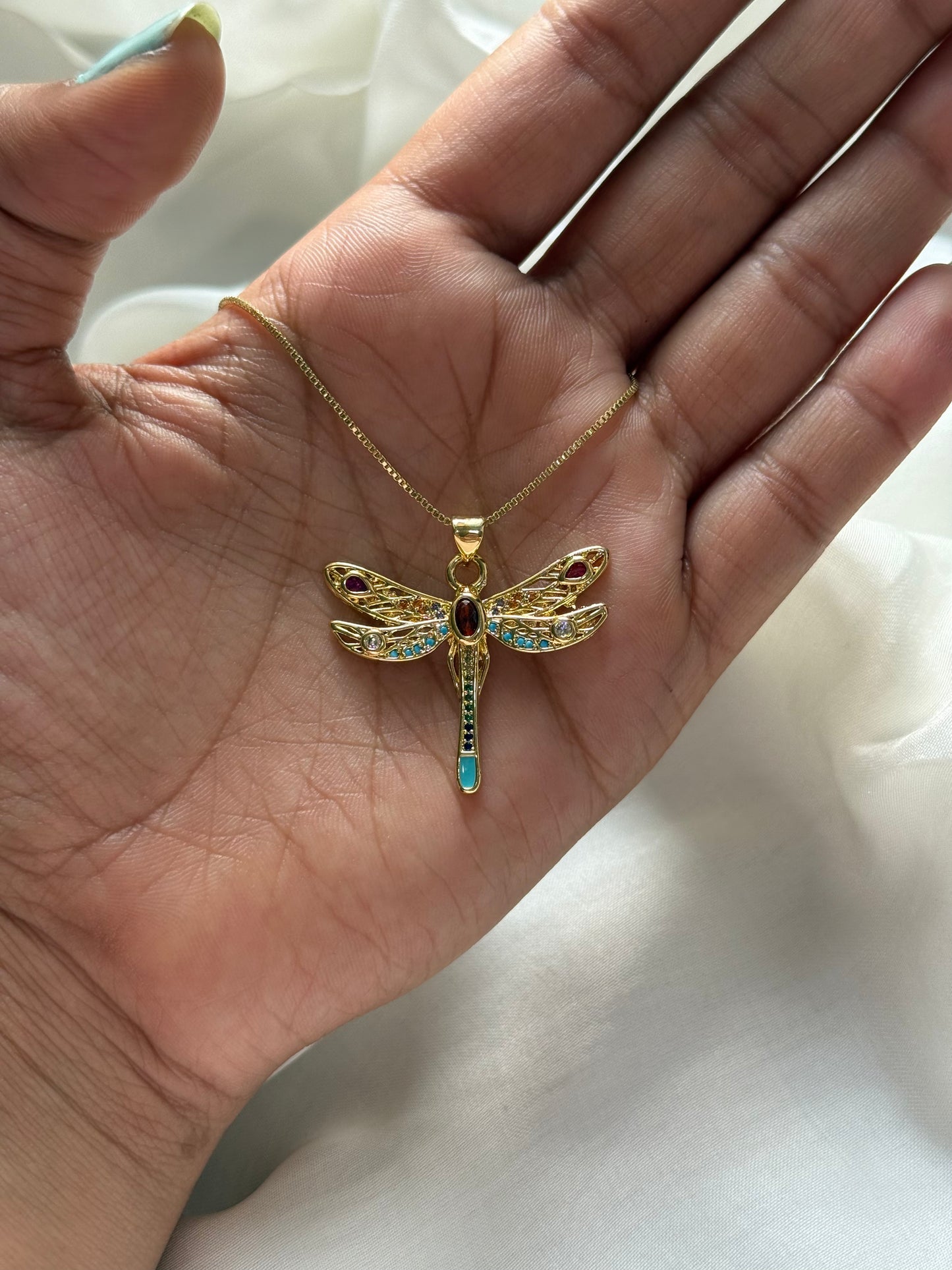 Celestial Flight Dragonfly Necklace