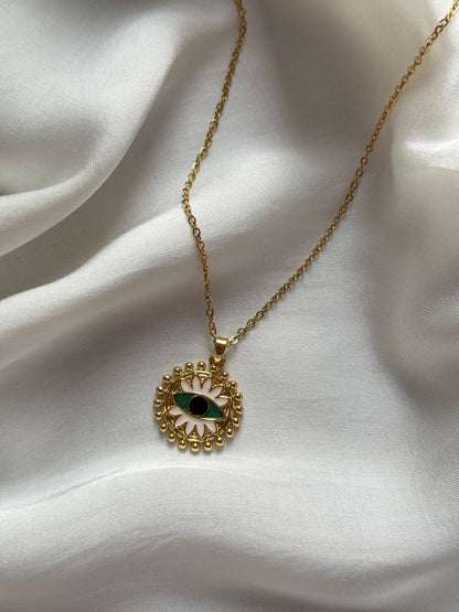 The White Petal Evil Eye Chain