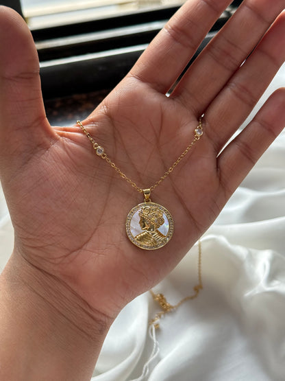 Golden Empress Coin Necklace
