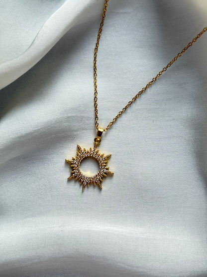 Dazzling Crystal Sunburst Chain
