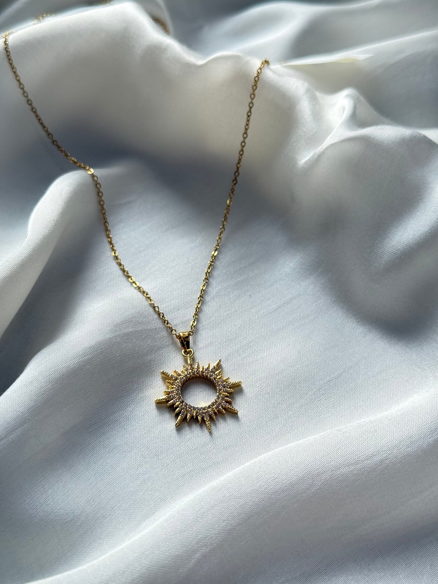 Dazzling Crystal Sunburst Chain