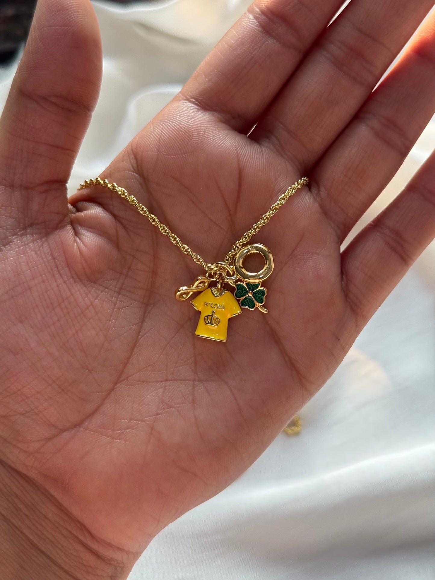 Clover and T-shirt Charm Bracelet