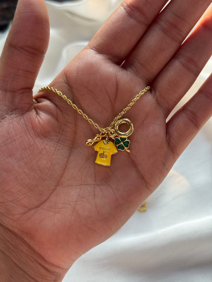 Clover and T-shirt Charm Bracelet