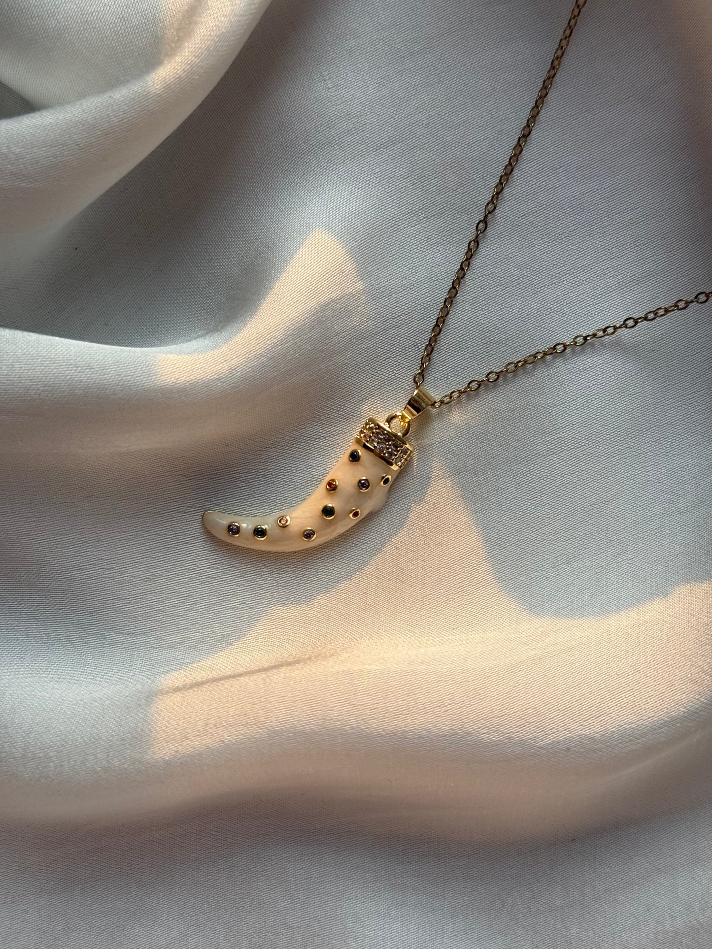 Ivory and Jewel Statement Tusk